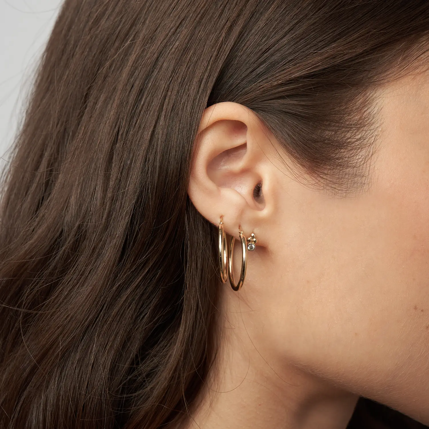 Classic Hoop Earrings 14K Solid Gold